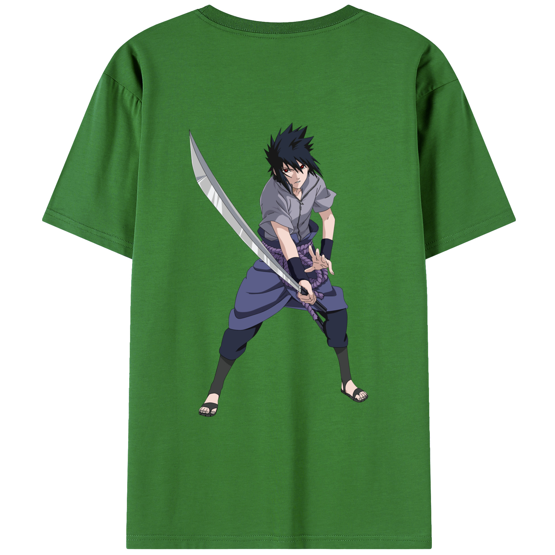 （画像用） NARUTO -ナルト- うちは サスケ Uchiha Sasuke レディース半袖Tシャツ(バックプリント)